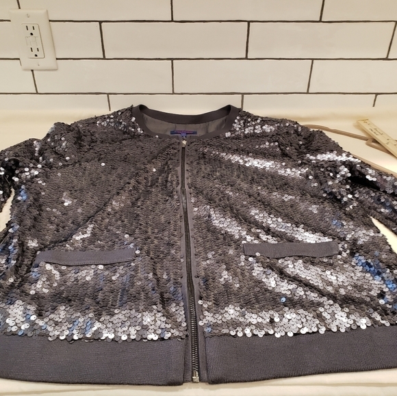 𝅺twiggy London 1X Gray sequence jacket - Picture 10 of 15